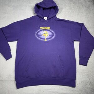 Minnesota Vikings Hoodie Mens XL Purple NFL Football Sweatshirt Team Apparel VF